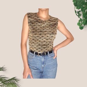 Knit Textured 90's Style Tank Top